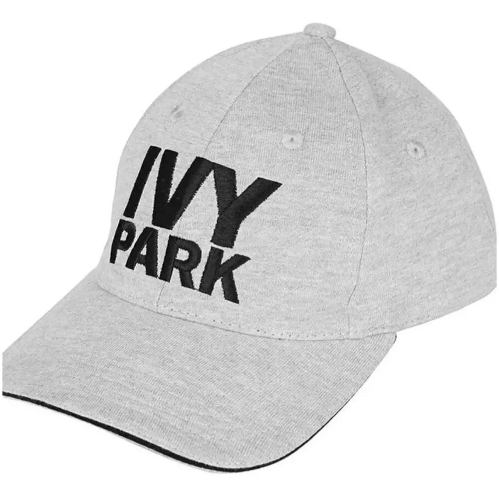 Ivy Park Womens Heather Gray Jersey Baseball Cap Embroidered Logo Adjustable Hat - Picture 1 of 5